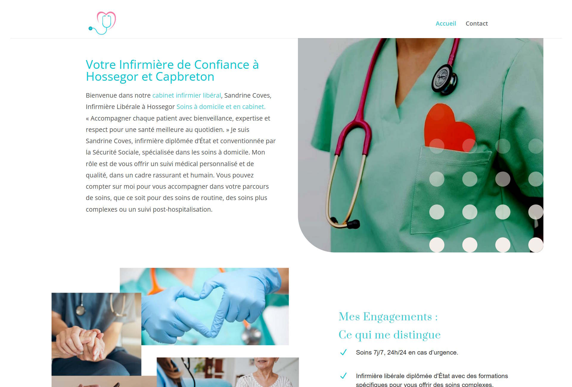 creation et referencement site cabinet infirmier liberal hossegor