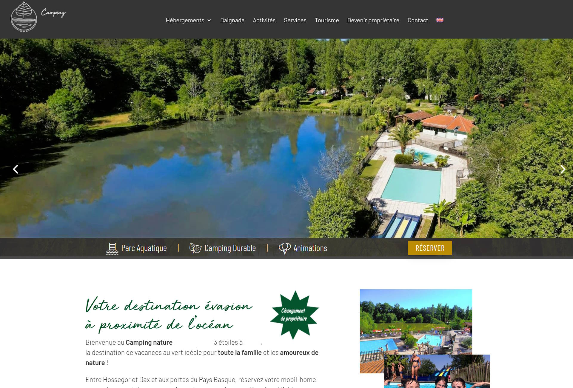référencement en marque blanche camping landes